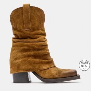 BNIB Steve madden pia chestnut suede boots sz5